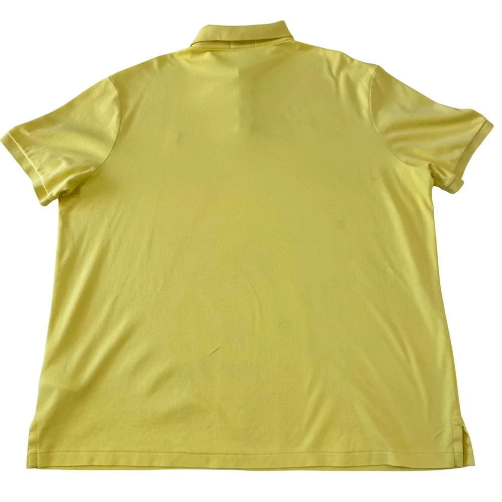 Polo Ralph Lauren Mens XXL Yellow‎ Classic Fit Short Sleeve Pony Logo Polo Shirt
